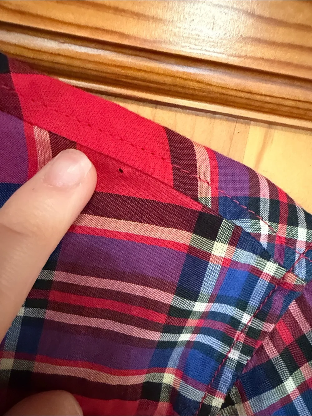 J. Crew Pink and Blue Plaid Button-Down Shirt